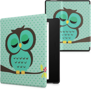 Pouzdro KW Mobile - Sleeping Owl - KW4941724 - pro Amazon Kindle Oasis 2/3 - vícebarevné