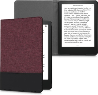 Pouzdro KW Mobile - Leather And Canvas - KW5715720 - pro Amazon Kindle Paperwhite 5 (2021) - červené, černé